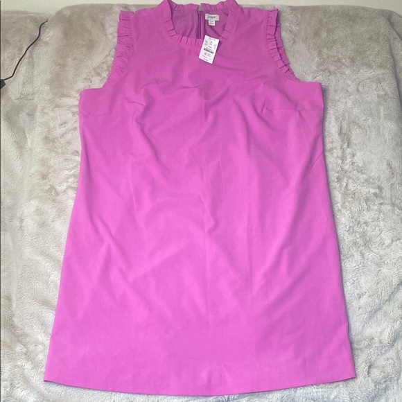 J. Crew Vibrant Pink Ruffle Sleeve Mini Dress - Picture 10 of 13